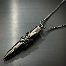 Load image into Gallery viewer, heavy biker rose gun bullet pendant necklace for men in pakistan