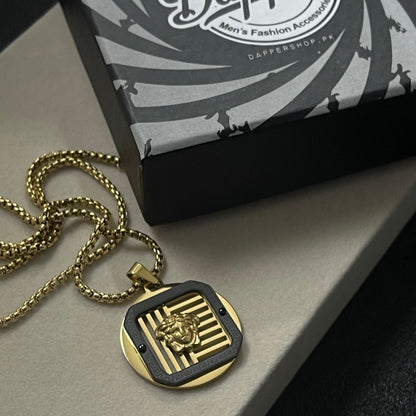 golden versace madusa pendant necklace for men women in pakistan