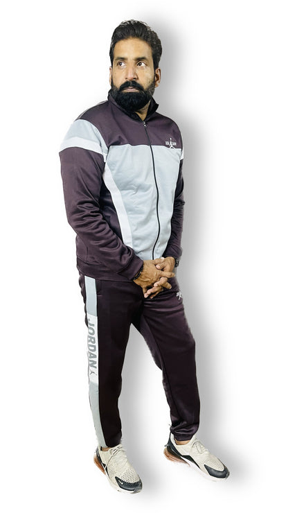 Jordan Air Premium Track Suit - Black & Maroon