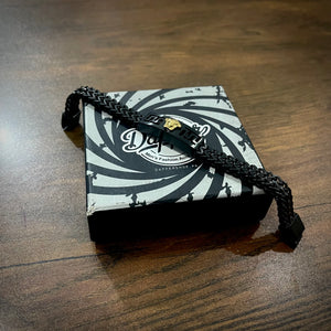 Black Versace Crown Foxtail Bracelet for Men