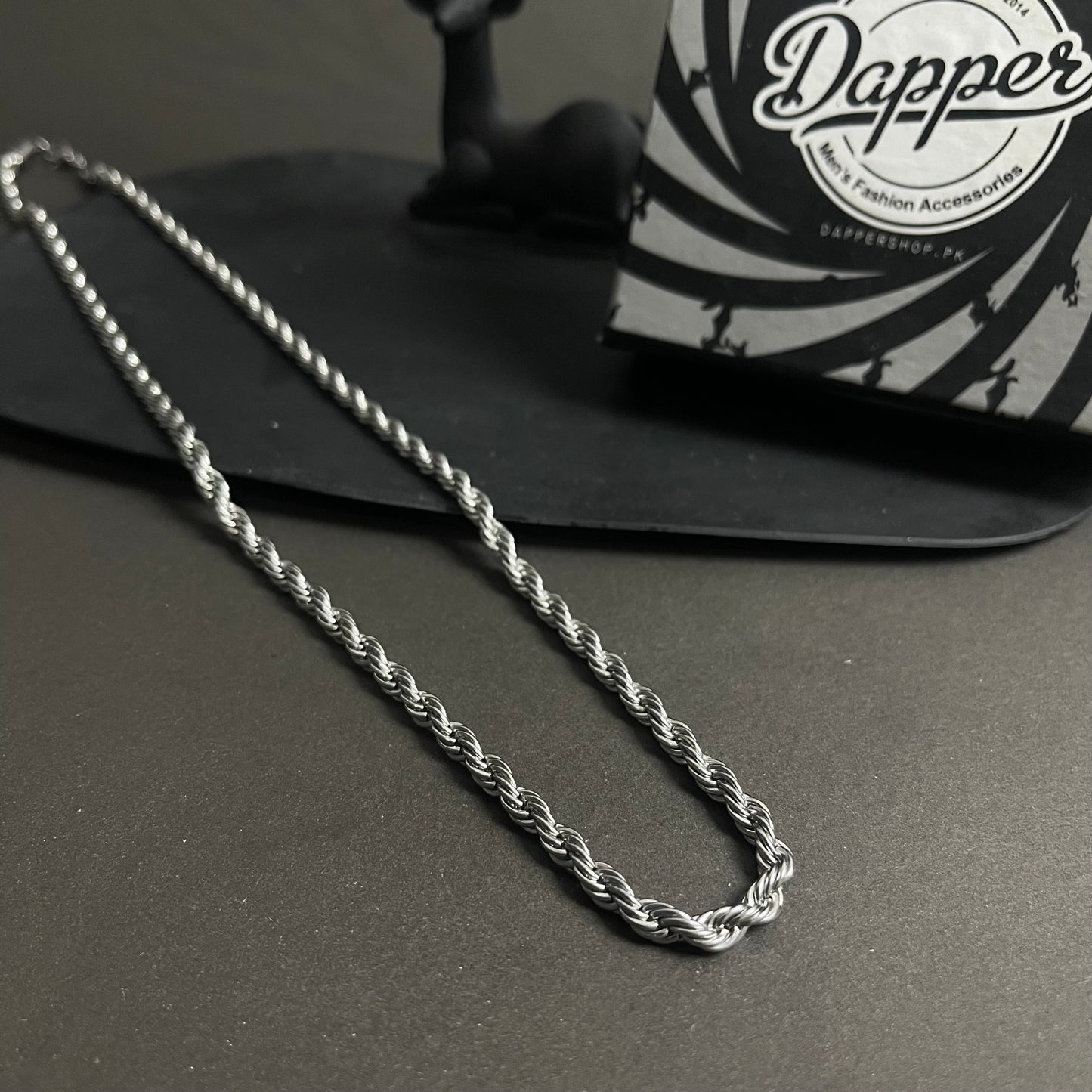 5mm Silver Twisted Rope Neck Chain