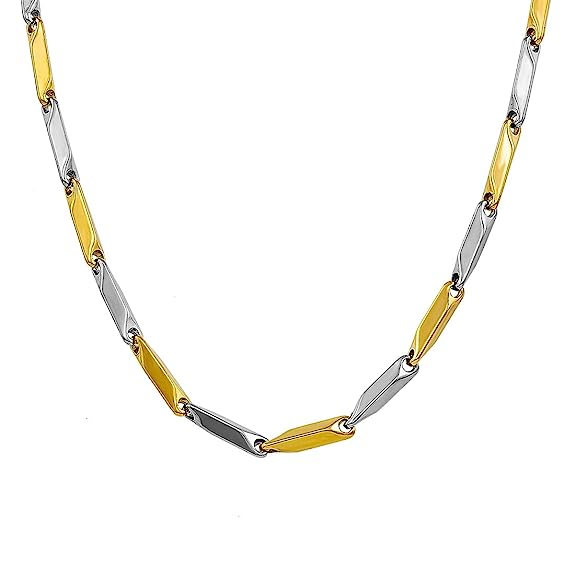 3mm stainless steel golden silver rice neck chain for men and boys in pakistan