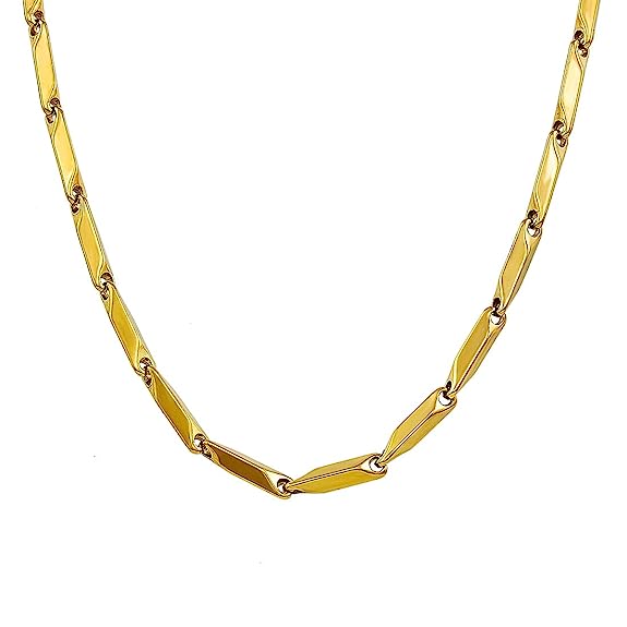 3mm stainless steel golden rice neck chain for men and boys in pakistan