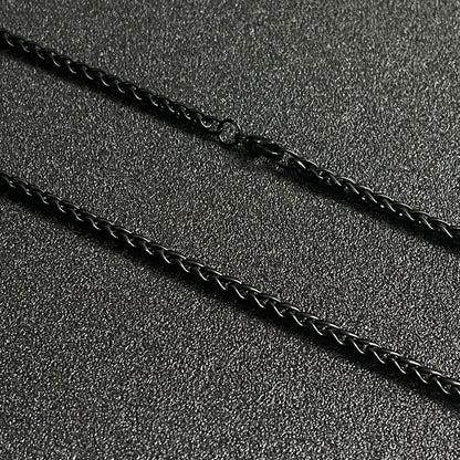 4mm Black Box Neck Chain For Men