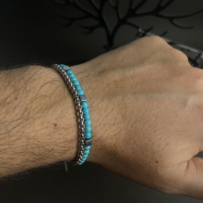 Men's Mint Green Versatile Layering Bracelet Set