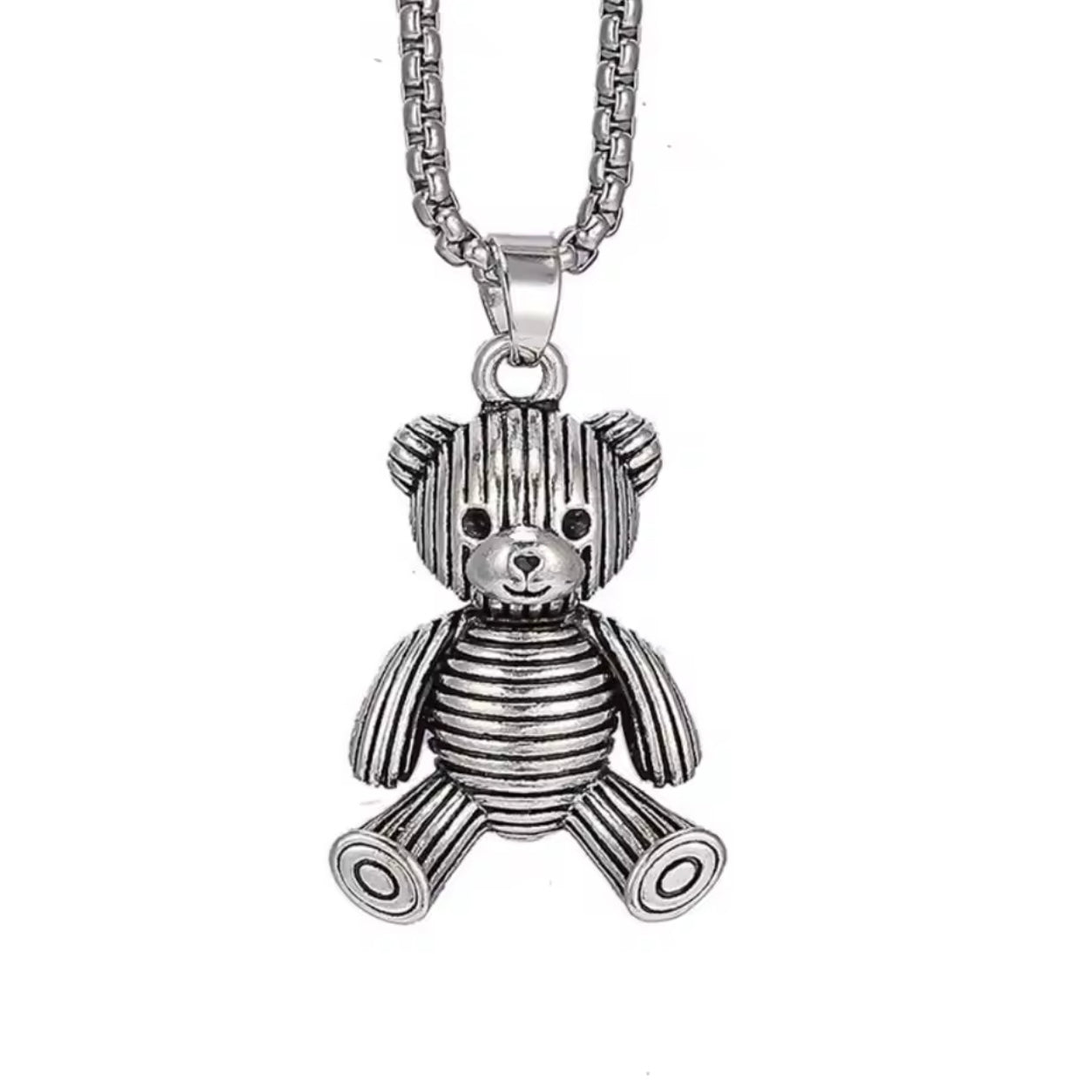 Teddy Bear Pendant Necklace For Men Women