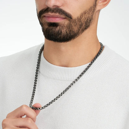 5mm Silver long box neck chain for men boys online in pakistan