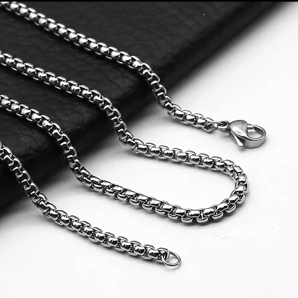 5mm Silver long box neck chain for men boys online in pakistan