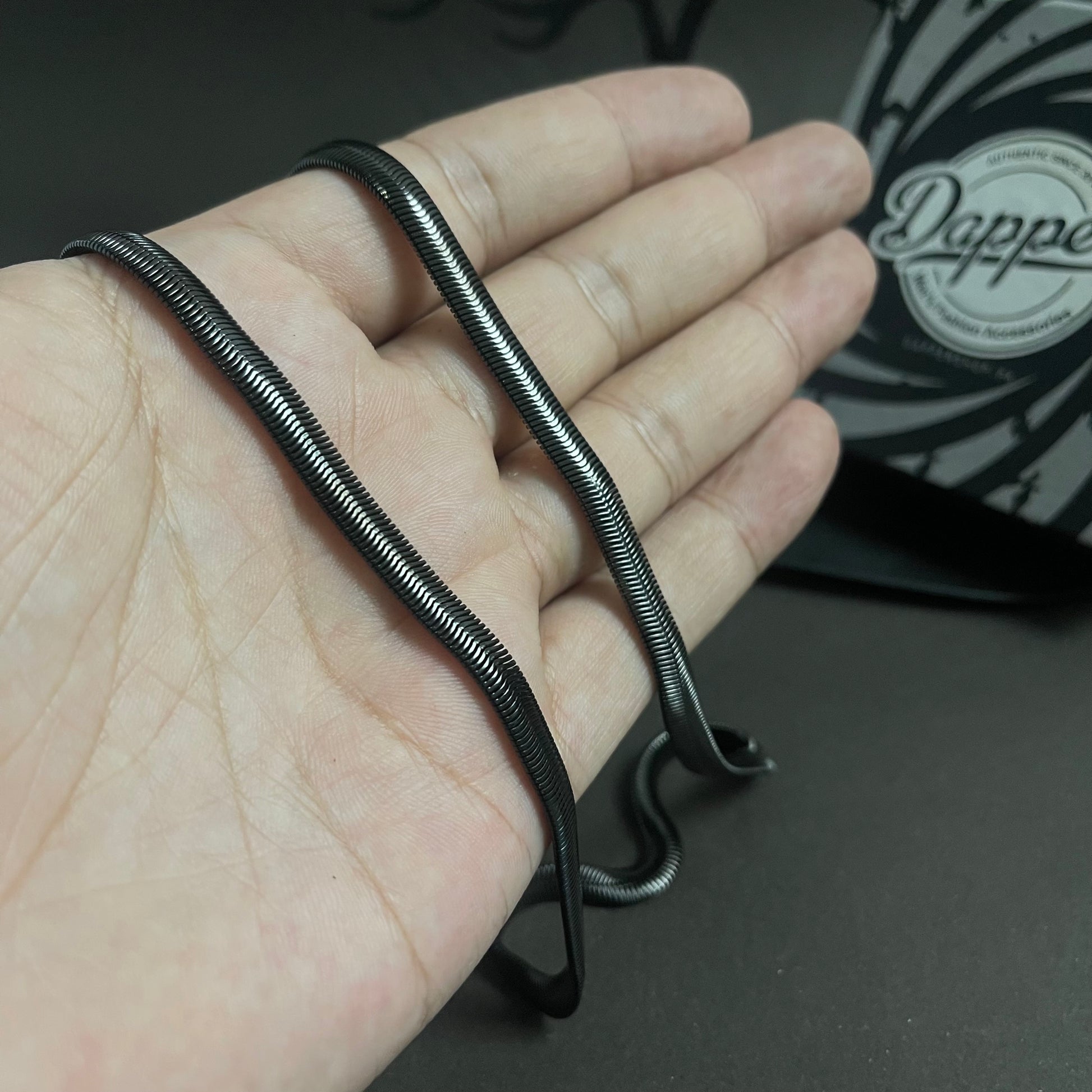 5mm black snake neck chain for men online in pakistan