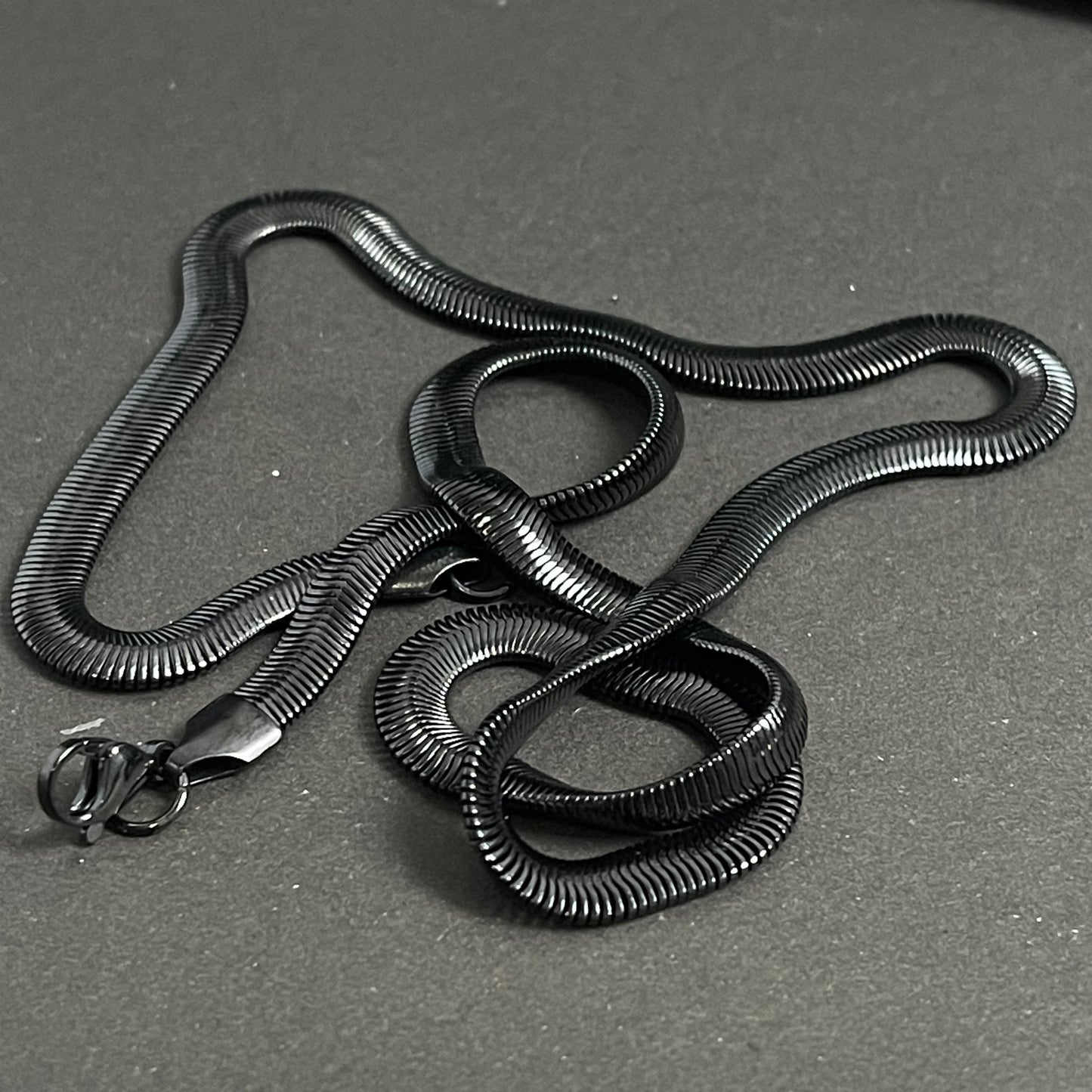 5mm black snake neck chain for men online in pakistan