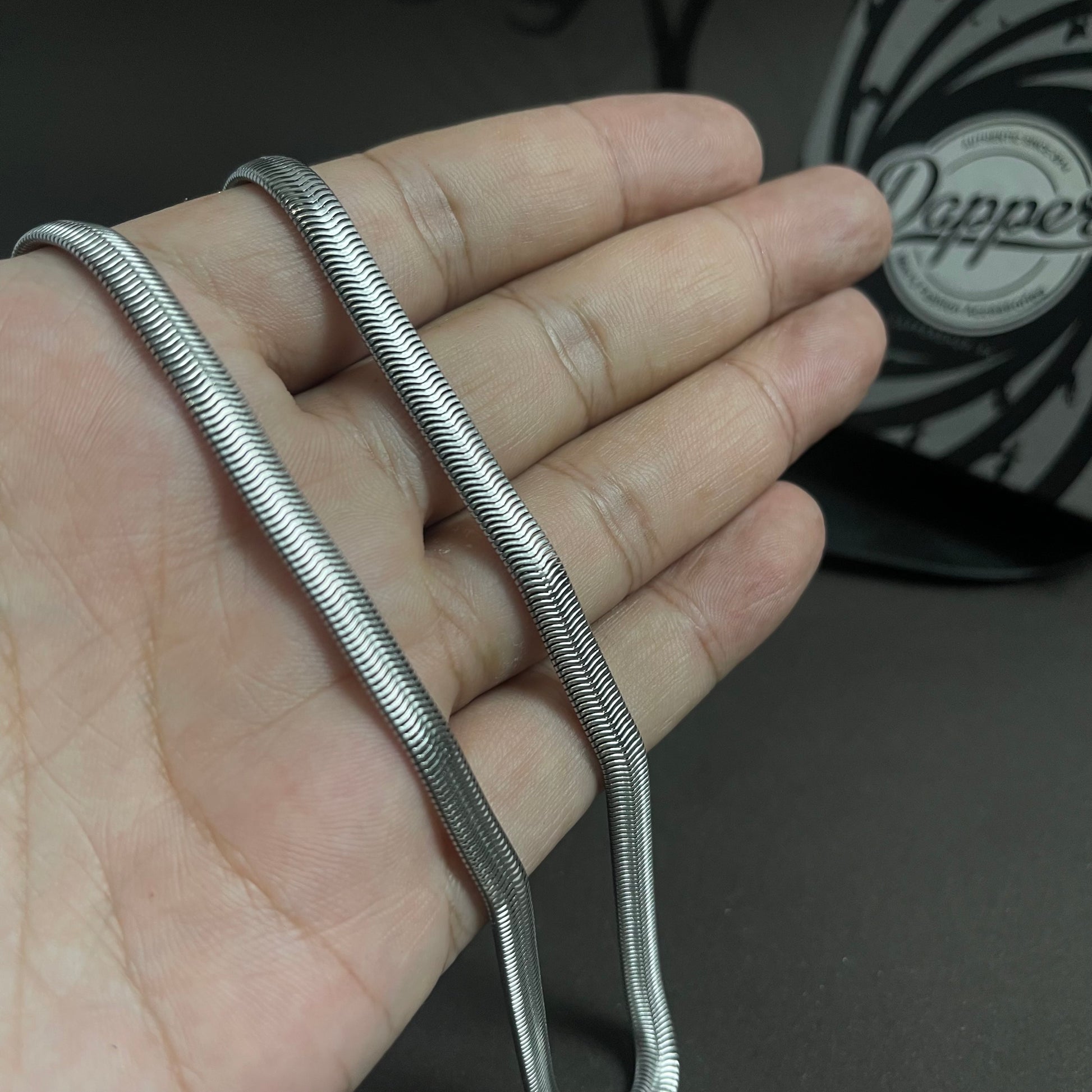 5mm silver snake neck chain for men women online in Pakistan