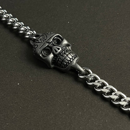 Rouge Skull Chain Bracelet For Men