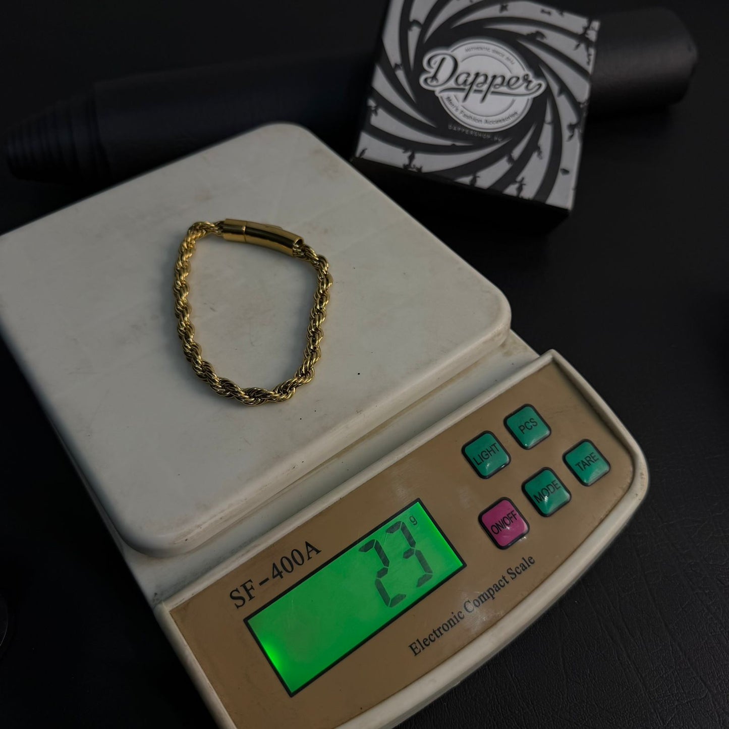 6mm golden rope chain bracelet for men in Pakistan