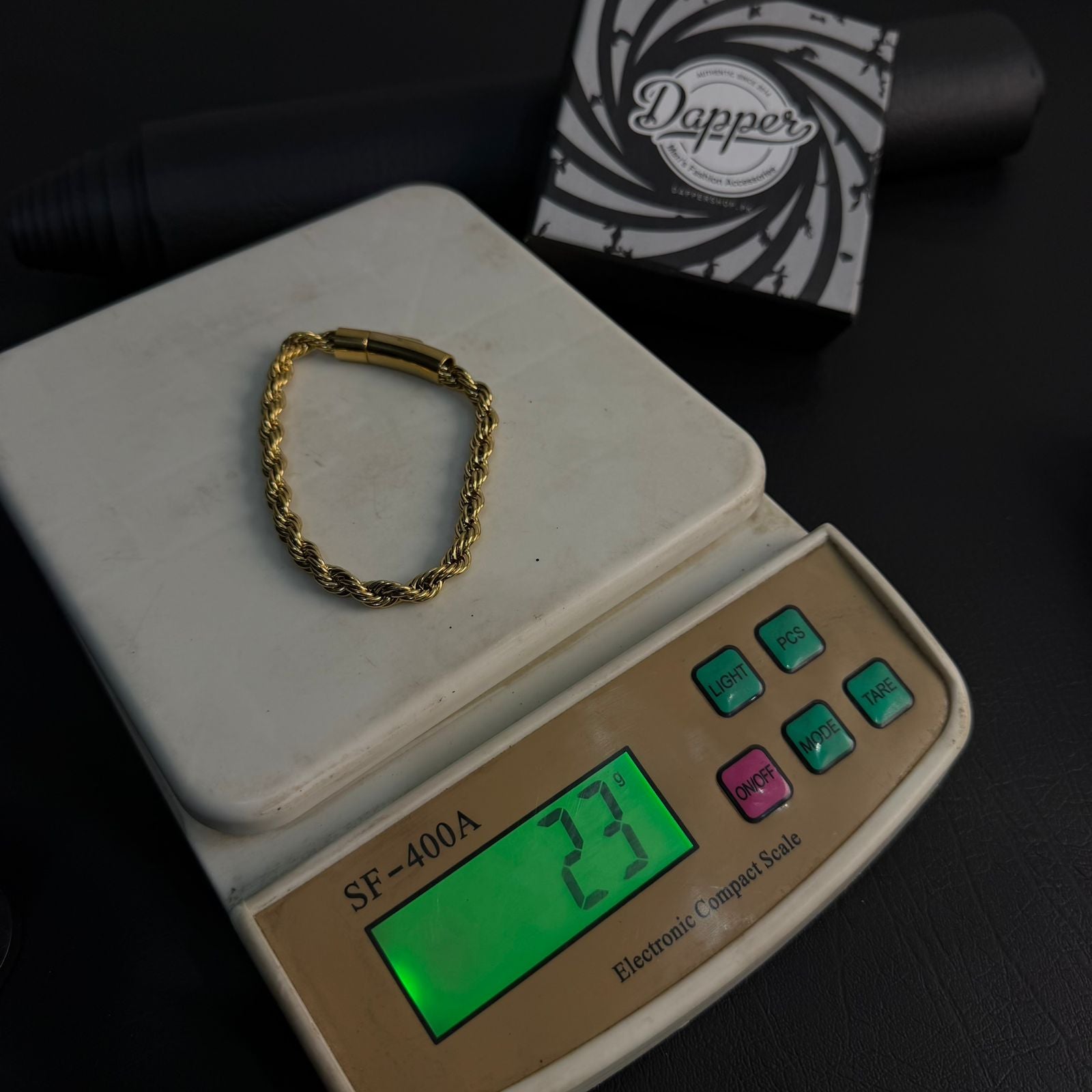 6mm golden rope chain bracelet for men in Pakistan