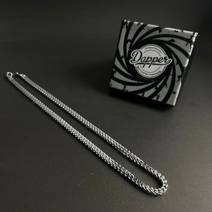6mm silver Franco neck chain for men online in Pakistan