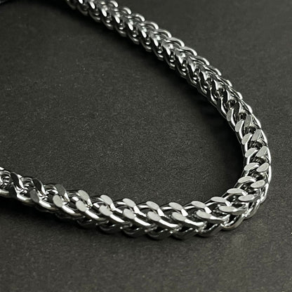 6mm silver Franco neck chain for men online in Pakistan