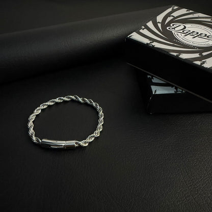 6mm silver rope chain bracelet for men in Pakistan