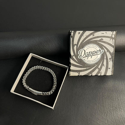 6mm silver stainless steel Franco chain bracelet for men online in Pakistan