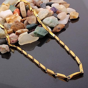 3mm stainless steel golden rice neck chain for men and boys in pakistan