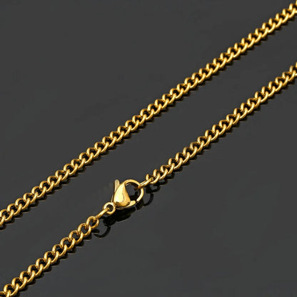 2mm Golden Light weight Figaro Link Neck Chain For Men