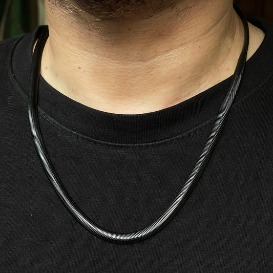 5mm Black Snake Neck Chain
