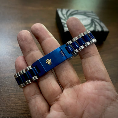 silver  blue rolex jubilee bracelet for men in pakistan