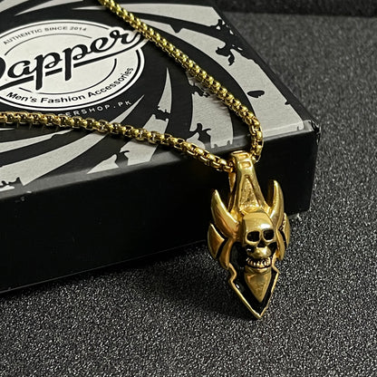 skull pendant gold