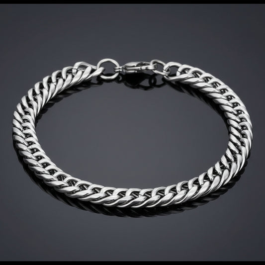 8mm stainless steel curb link chain bracelet for men online in Pakistan