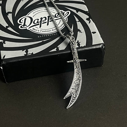 La-Fateh Illa Ali Zulfiqar Sword  Pendant Necklace