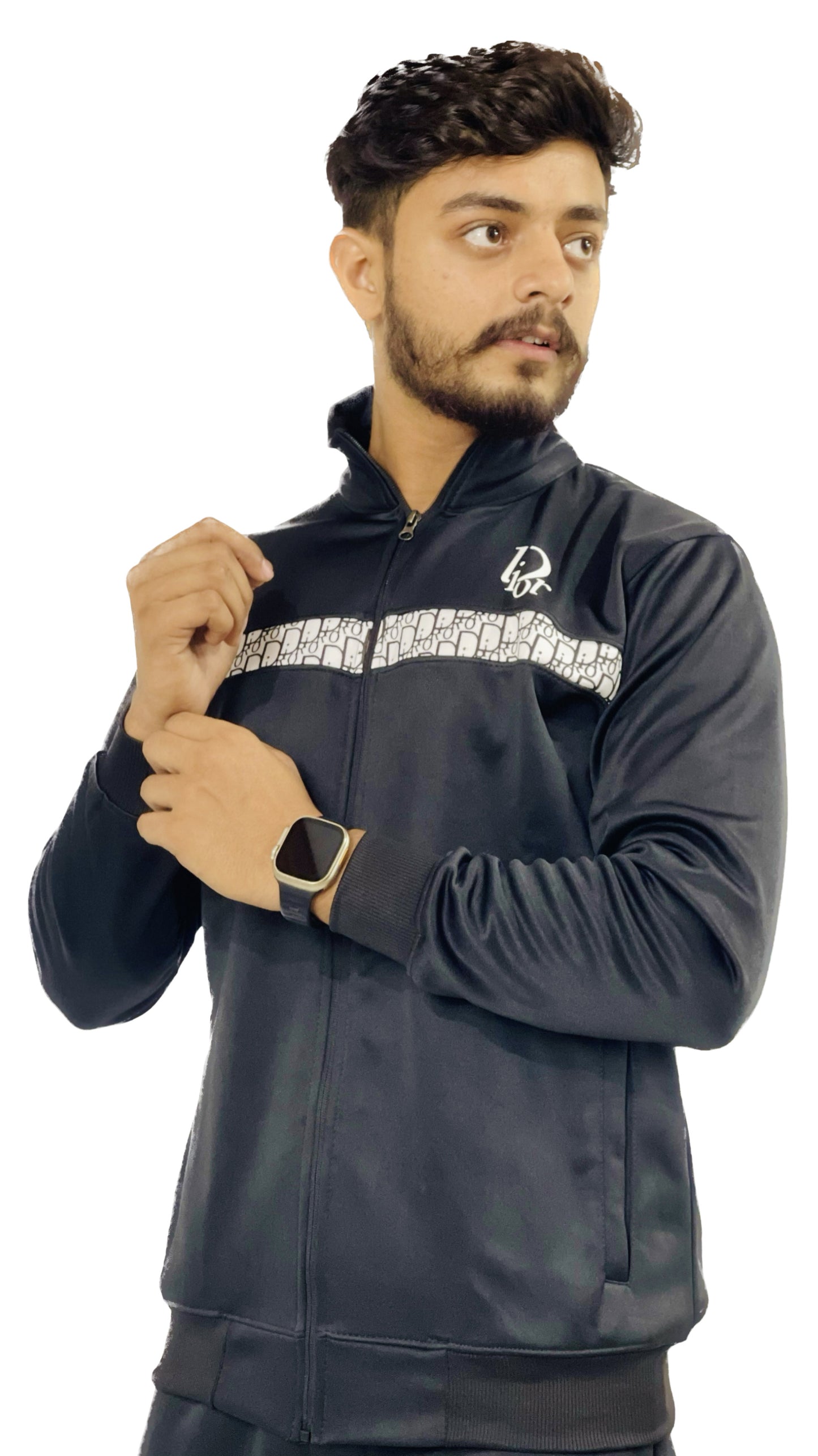 D-ior Premium Slim Fit Track Suit - Black