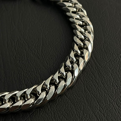 9mm stainless steel curb link chain bracelet for men online in Pakistan