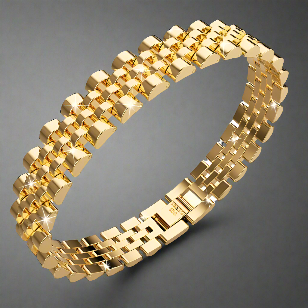 Golden RLX Jubilee Bracelet for Men