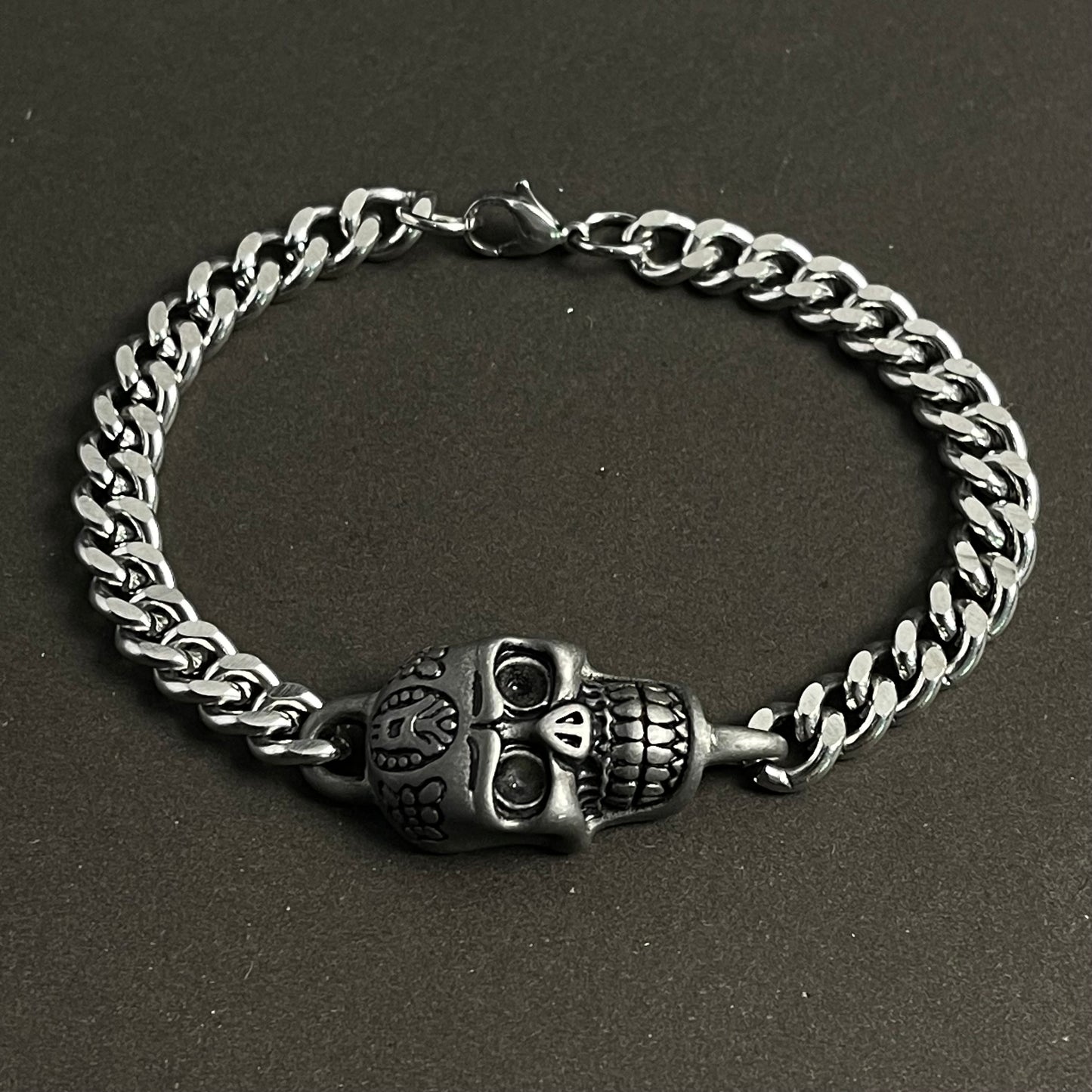 Rouge Skull Chain Bracelet For Men