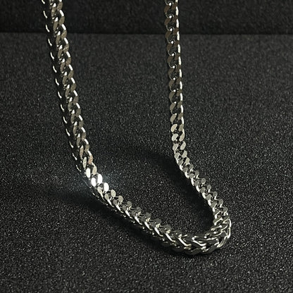 5mm Silver Square Franco Foxtail Neck Chain