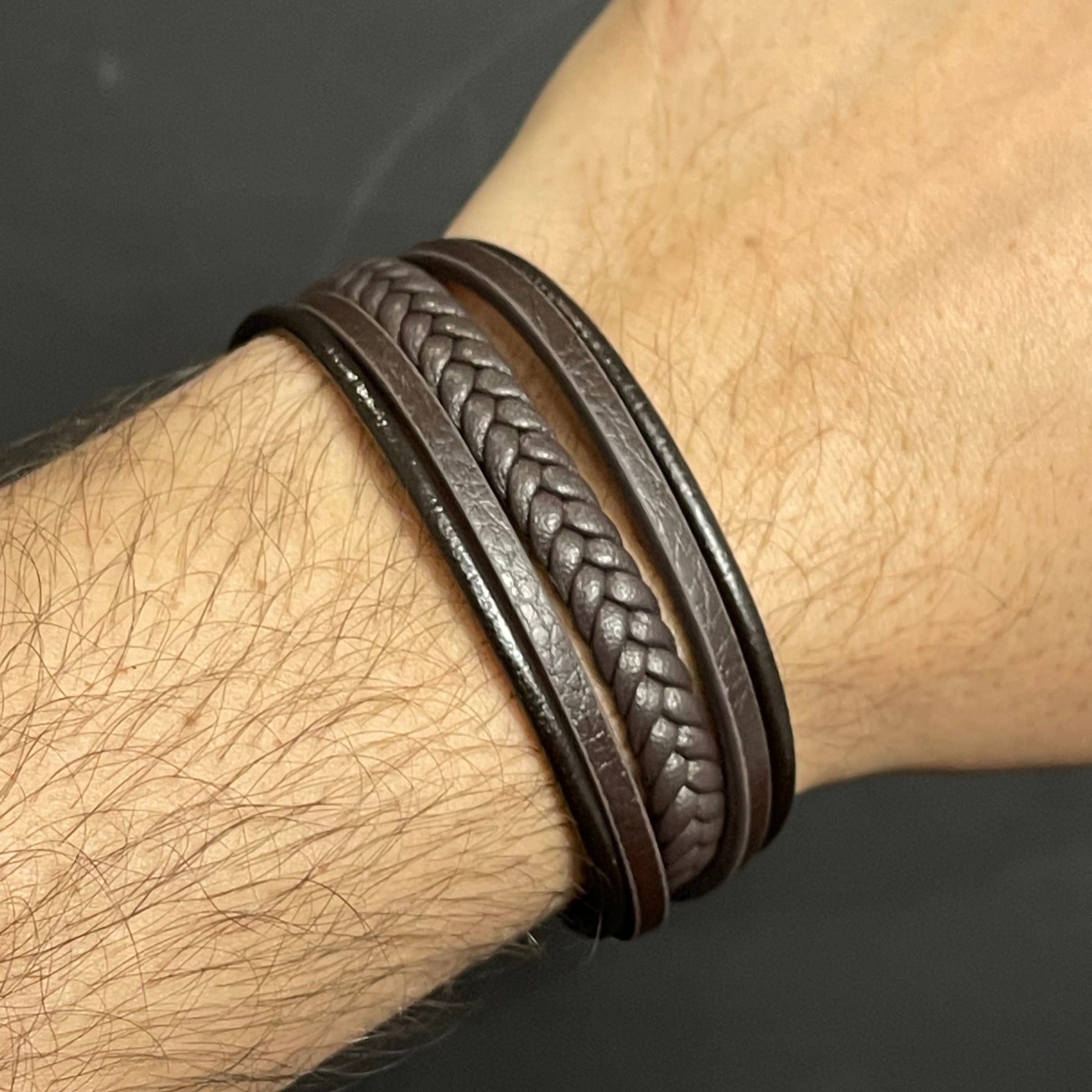 brown leather bracelet for men online in pakistan