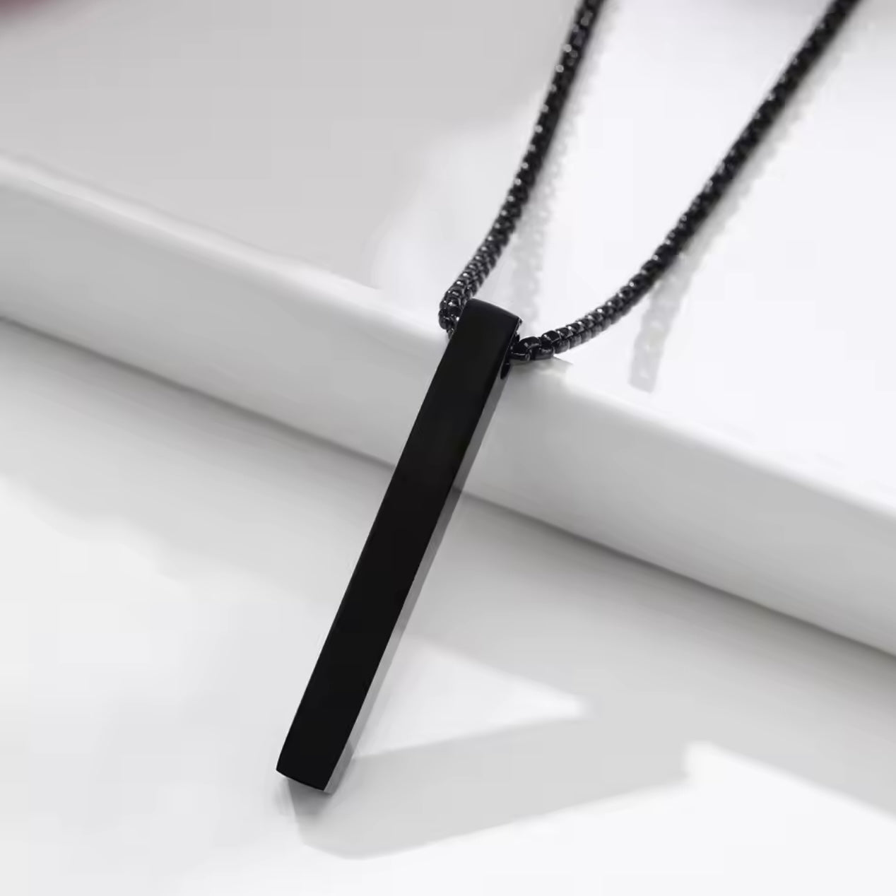 Black Bar Pendant Necklace For Men Online In Pakistan