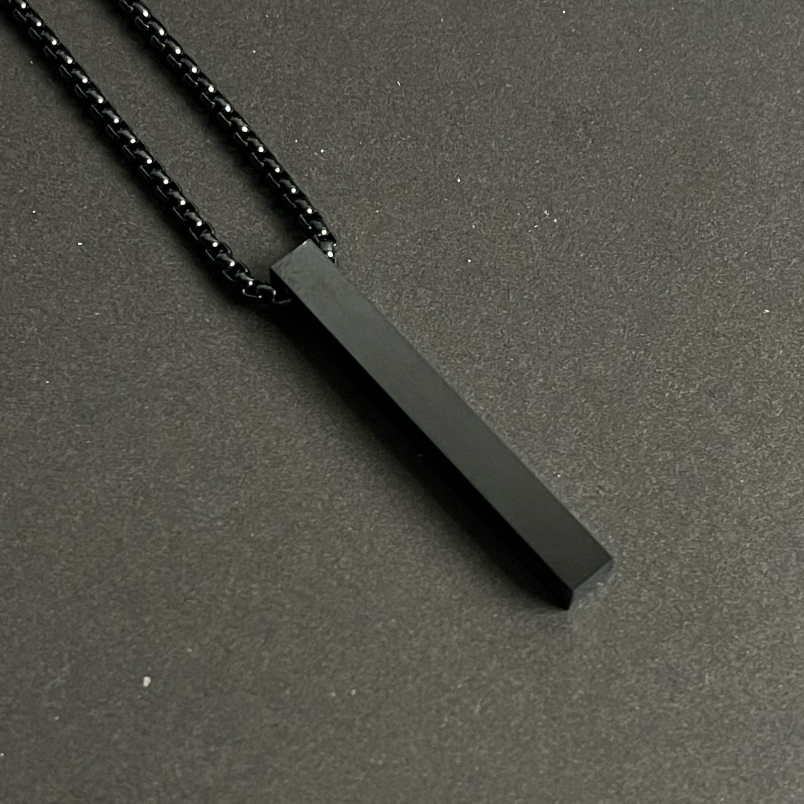 Black Bar Pendant Necklace For Men Online In Pakistan