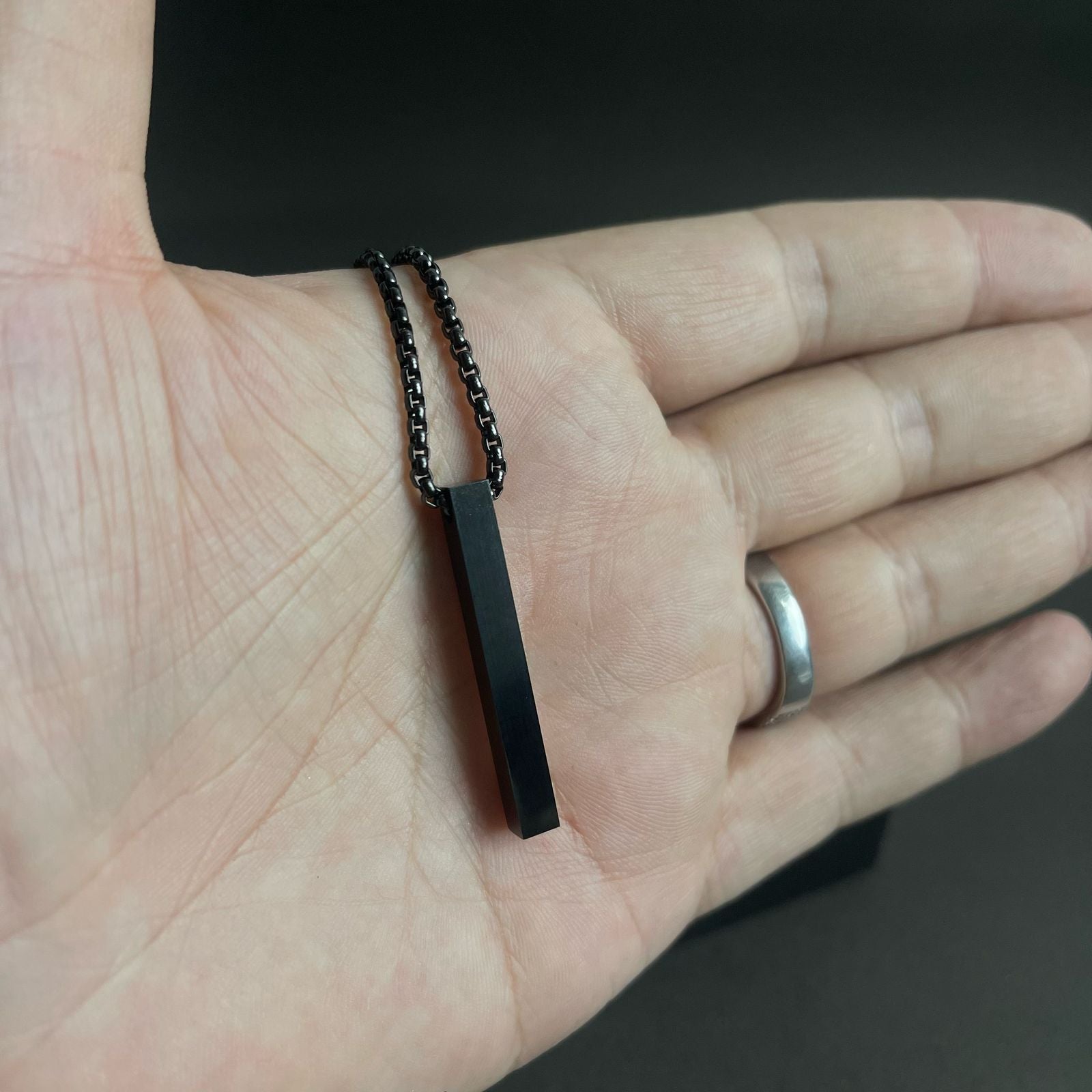 Black Bar Pendant Necklace For Men Online In Pakistan