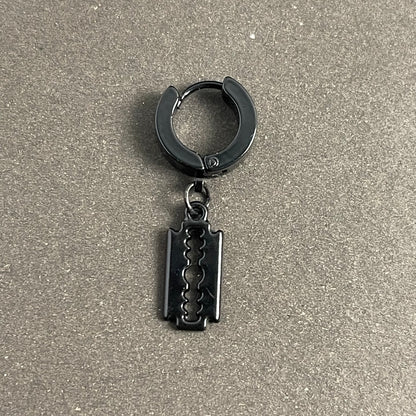 Black Blade punk earrings bali for men online in pakistan