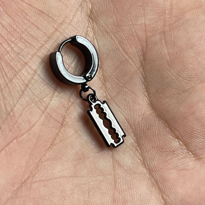 Black Blade punk earrings bali for men online in pakistan