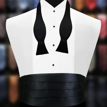 Black Cummerbund and self Bow Tie Set For Men Online In Pakistan