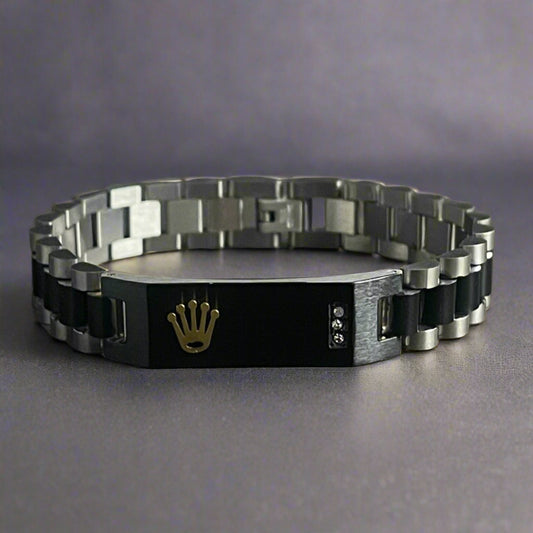 Black Silver Rolex Jubilee Bracelet For Men Online In Pakistan