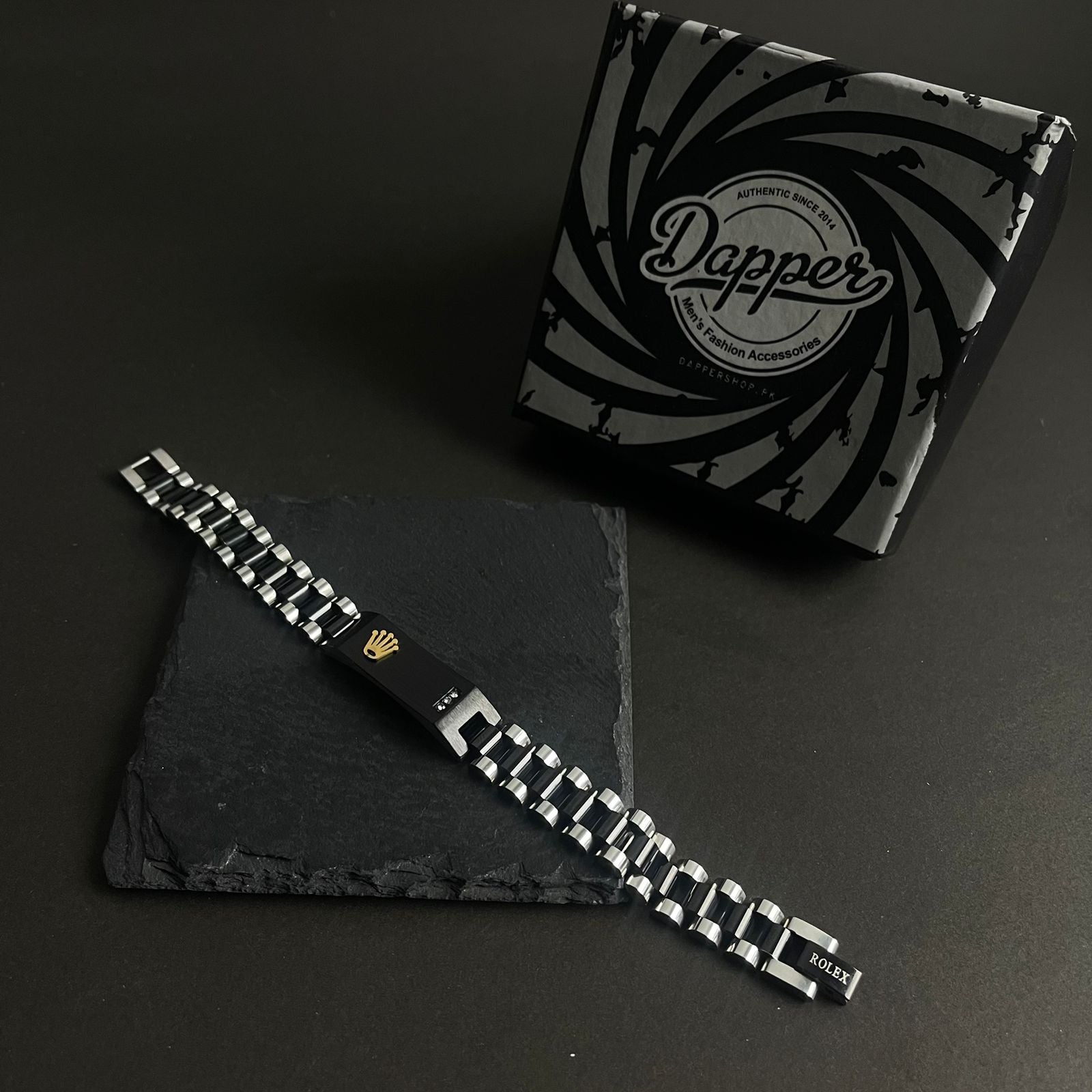 Black Silver Rolex Jubilee Bracelet For Men Online In Pakistan