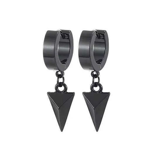 Black arrow head punk earrings bali for men online in pakistan
