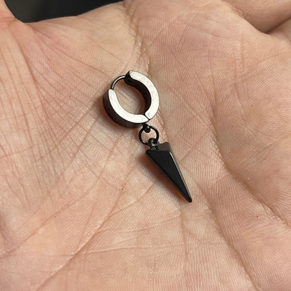 Black arrow head punk earrings bali for men online in pakistan