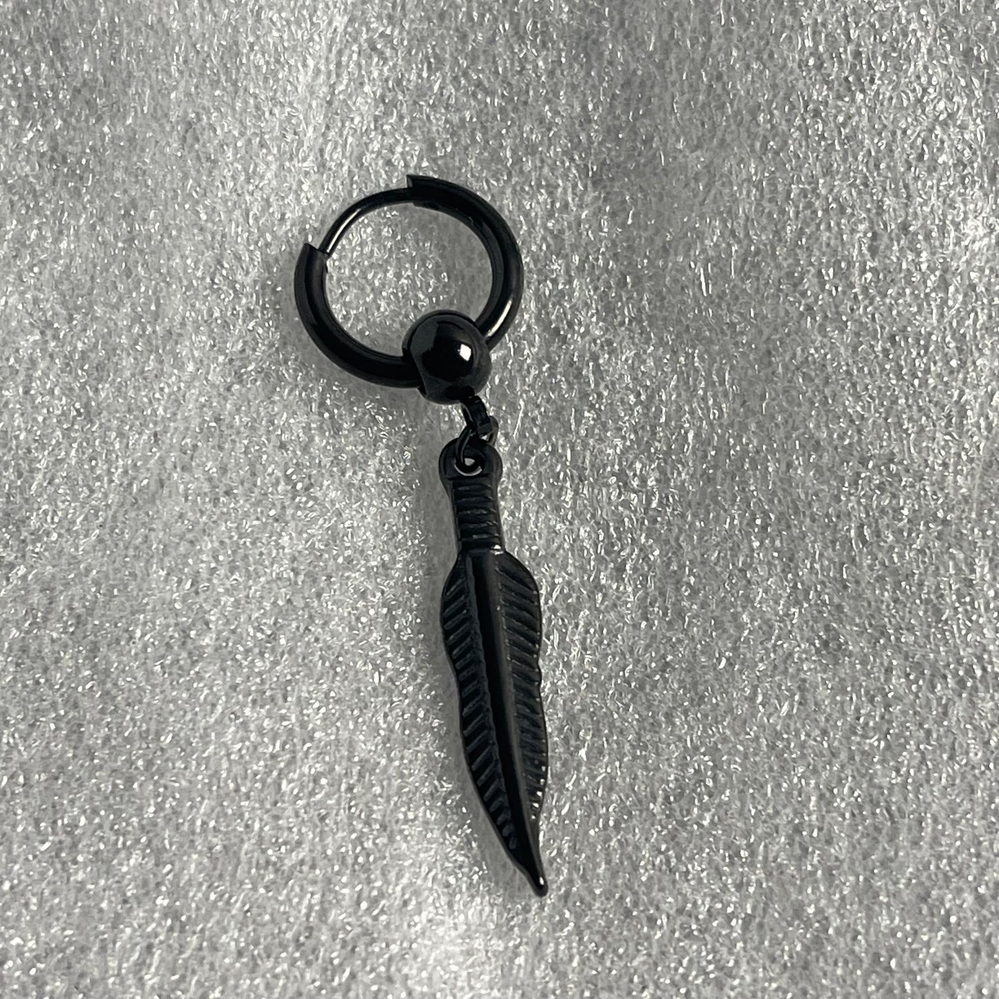 Black leaf punk earrings bali for men online in pakistan