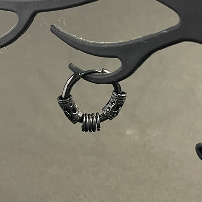 Black punk earrings bali for men online in pakistan