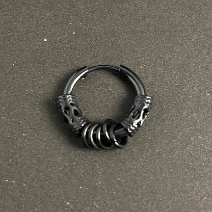 Black punk earrings bali for men online in pakistan