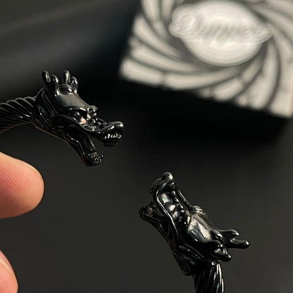 Black stainless steel dragon bracelet for men boys online in Pakistan