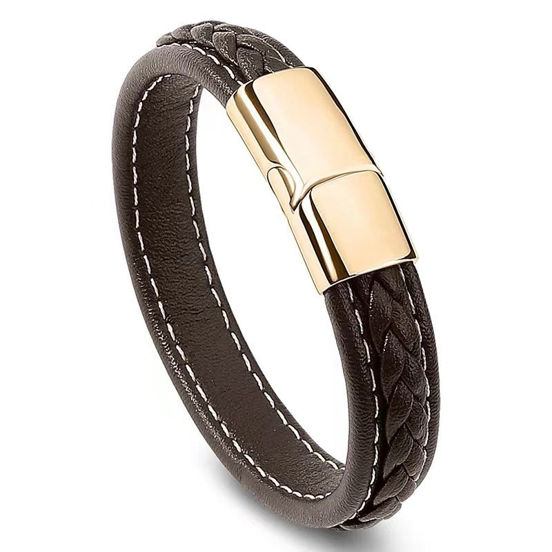 Brown Leather Bracelet for men boys online in Pakistan